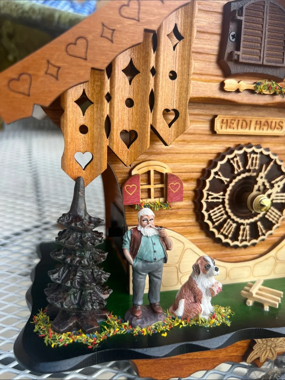 Cuckoo Clock Heidi Cabin with Pitched Roof - Quartz Chalet New Never Used
